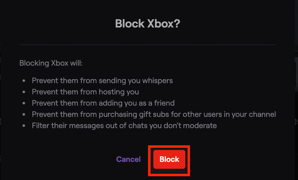 permanently block any user on Twitch