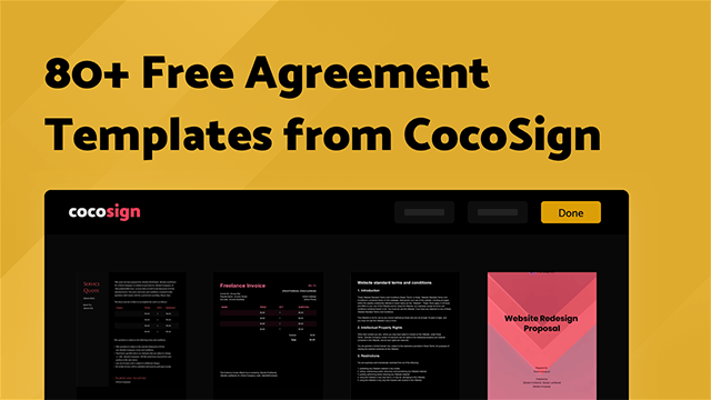 free cocosign templates