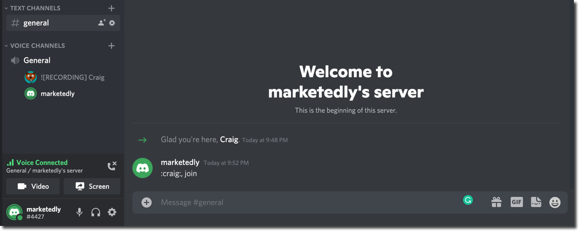 craig voice recording discord