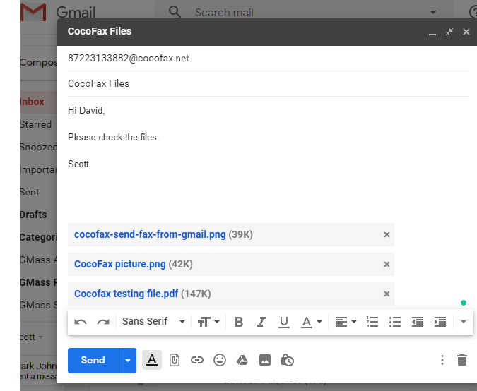 send fax on gmail