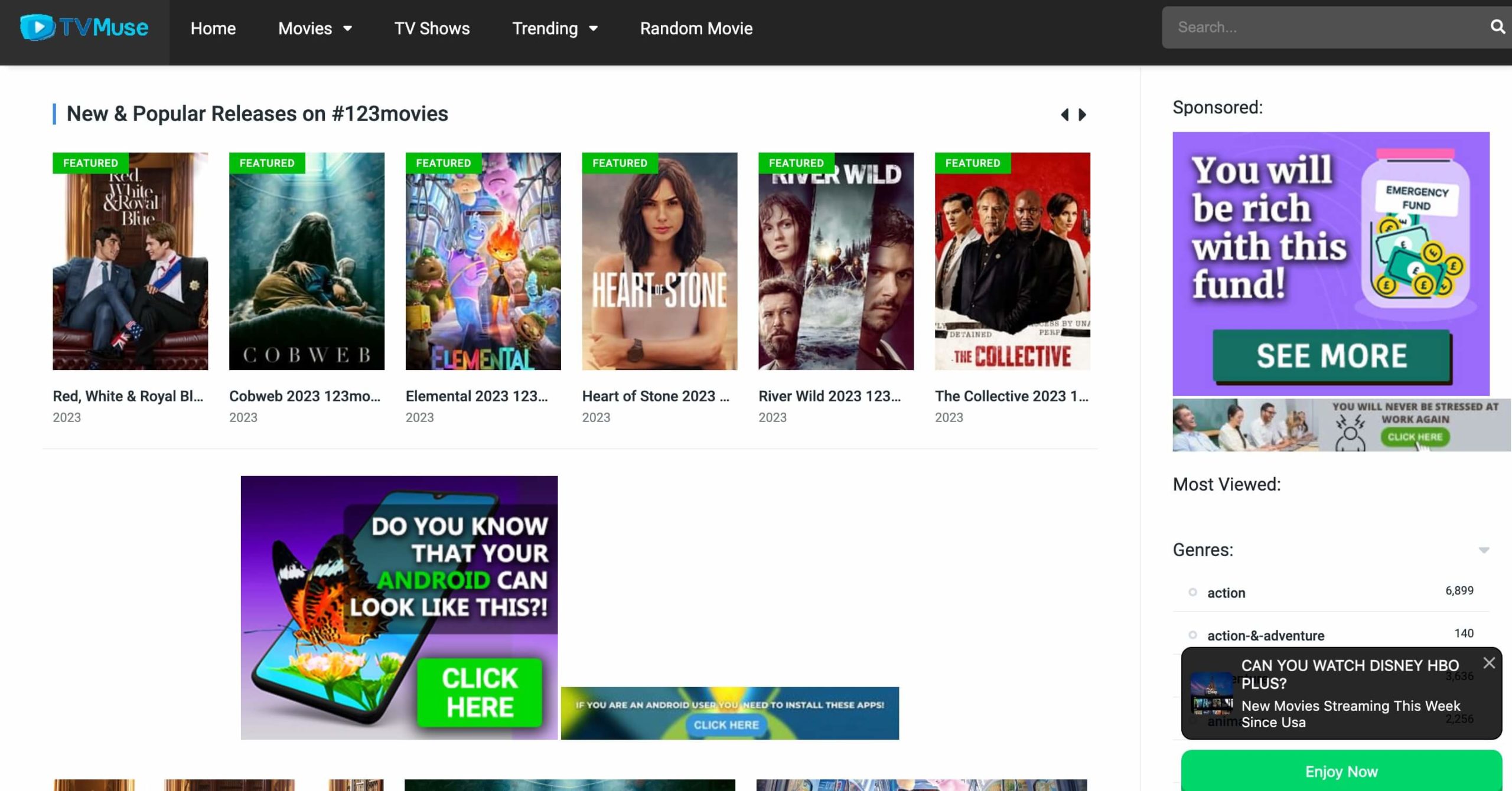 tvmuse app watch movies online